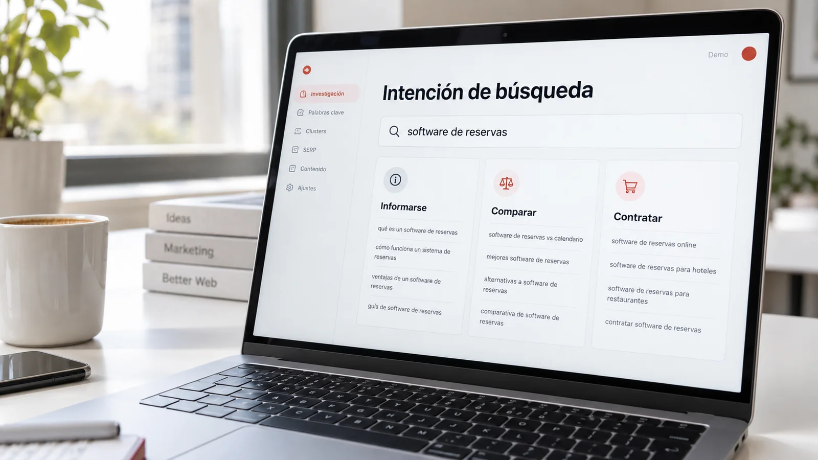 Una arquitectura que explique servicio, sede y cobertura