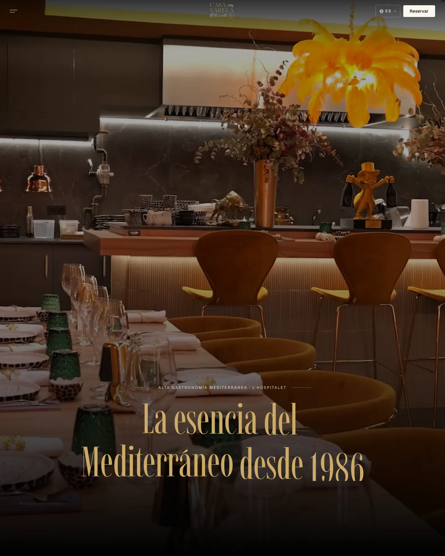 Portada de casavarela1986.com, la web del restaurante Casa Varela 1986